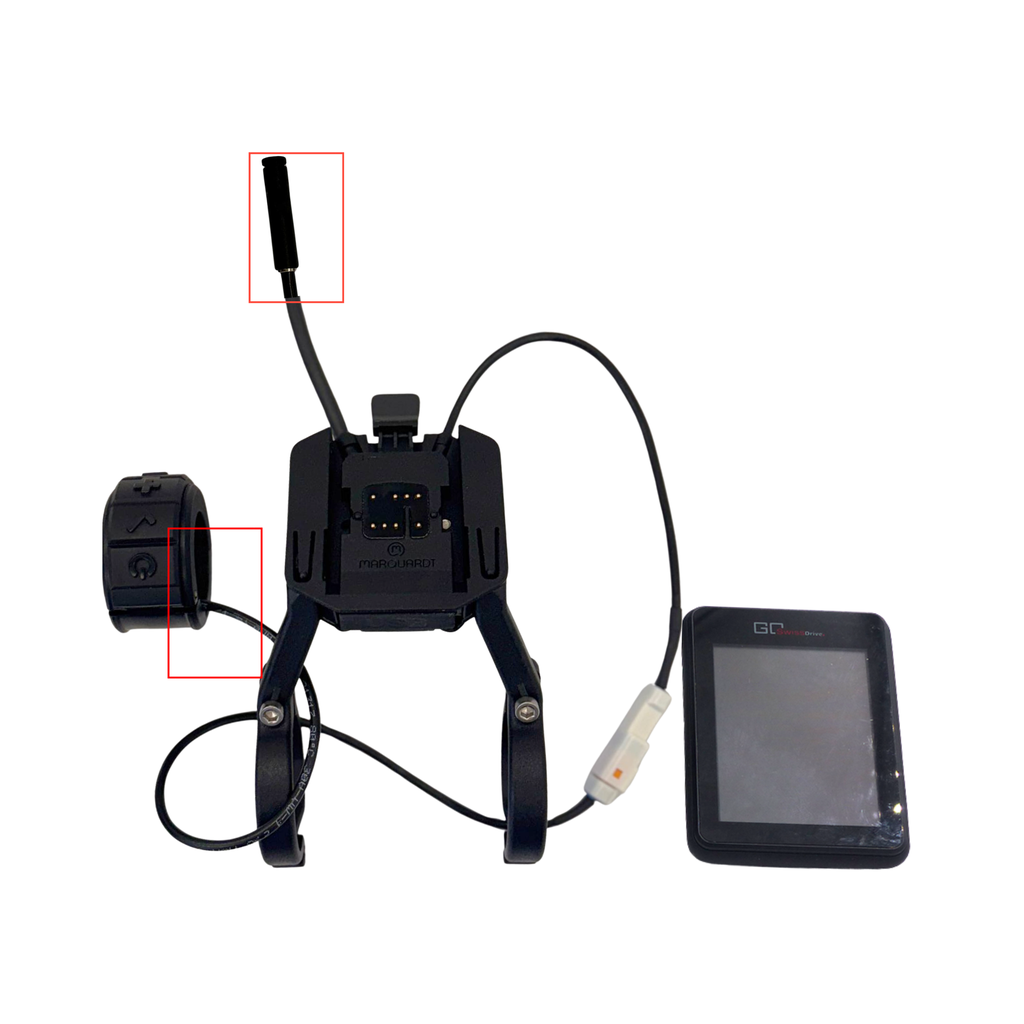 [40018000.13] Go SwissDrive Evo Display BikeBus ab 2016 inkl Dockingstation (Kabelausgang seitlich, vom Fahrer weg, trennbar (Primär HP Velotechnik), Rosenberger LAL-002 (Standart Evo Display), Rückwärts Aktiviert)
